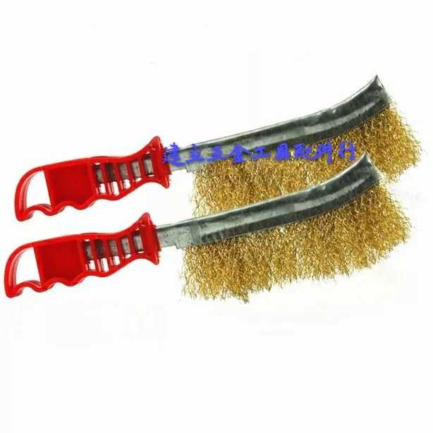 Plastic shank steel wire brush rust removal to paint polished car locomotive maintenance tool steel wire brush