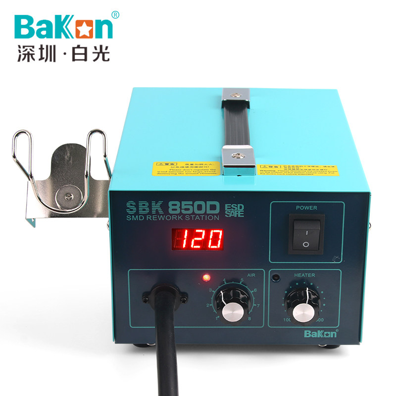 Shenzhen white light SBK850D digital display hot air dismantling station welding station welding gun repair mobile phone welding station