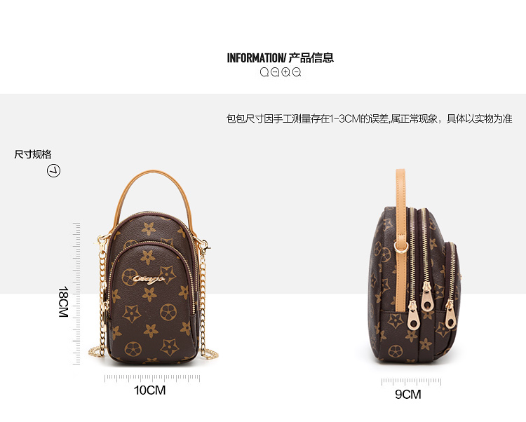 Túi đựng điện thoại di động nữ túi nhỏ Túi xách mini 2018 mới làn sóng phiên bản Hàn Quốc của ví thời trang hoang dã túi chuỗi ví nữ cầm tay