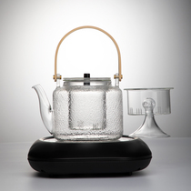 High temperature resistant glass cooking teapot lifting pot double liner household kettle electric pottery stove tea stove steam tea cooker