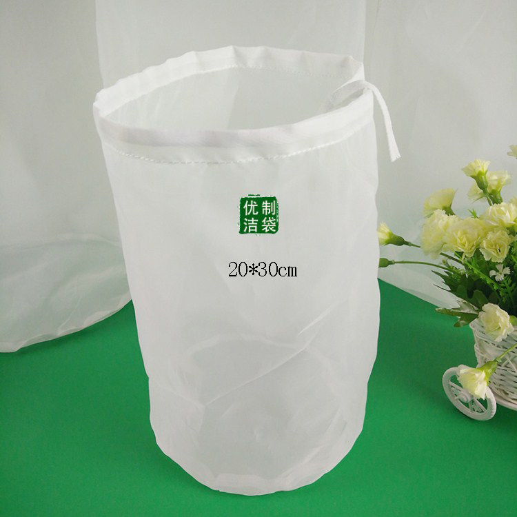 20 * 30cm food grade nylon cylindrical partition slag bag tofu bag filter bag nylon soy milk filter bag mesh 