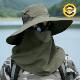 Sun Protection Fisherman Hat for Men and Women, Outdoor Fishing Sun Hat, Large Brim, Removable, Anti-Uv, Breathable Mesh Hat