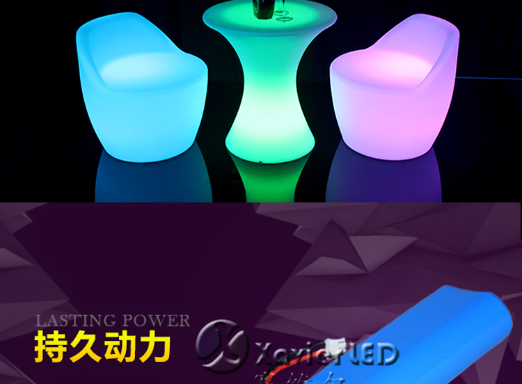 LED ánh sáng khối đơn giản sạc vuông phân thanh bàn và ghế bàn cà phê đồ nội thất ngoài trời đầy màu sắc phân vườn ánh sáng - Giải trí / Bar / KTV
