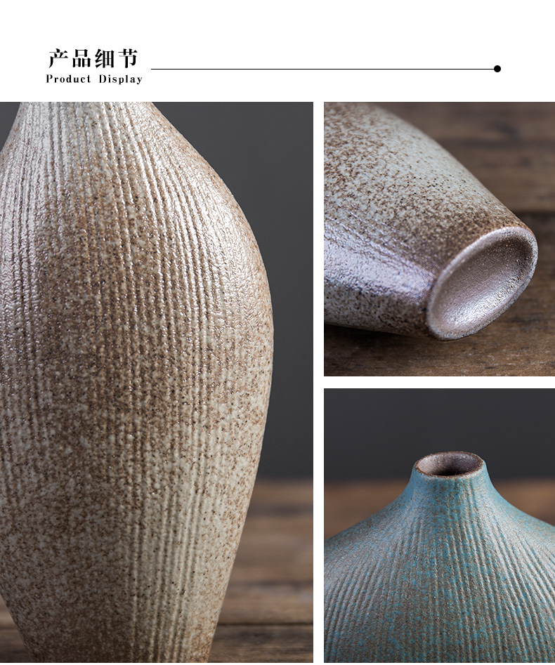 Bình gốm đơn giản và nhỏ Trang trí hoa khô Hoa phong cách Nhật Bản phụ kiện nhà hoa thủy canh - Vase / Bồn hoa & Kệ thùng trồng cây