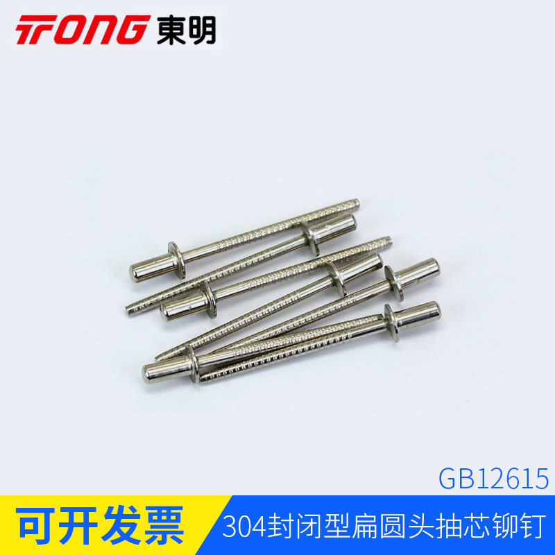 Stainless steel closed flat round head blind rivet GB12615 waterproof rivet M3 2M4M4 8 round head blind