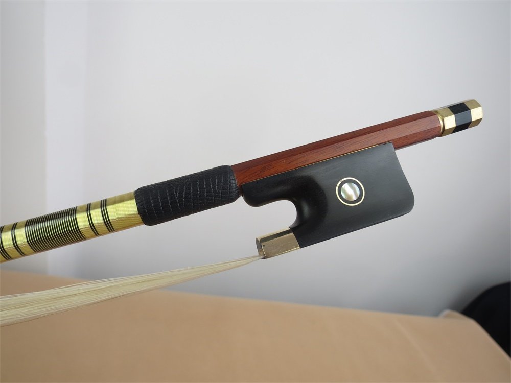 Imported Suwood Bronze Piece Cello Bow Rod Handmade Professional Playing Cello Bow Tw