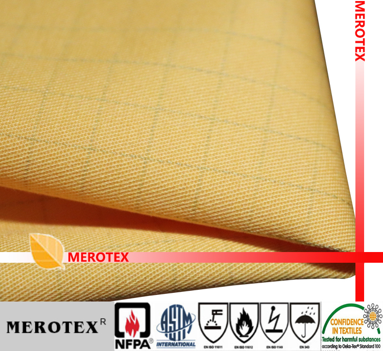Anti-static fabric conductive cloth anti-dust dust-free clothes cloth antistatic silk striped fabric work clothes fabric