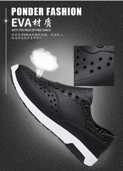 2018 giày lỗ mới bé trai sandal trắng xu hướng trẻ trung giày đi biển cá tính sandal adidas nam