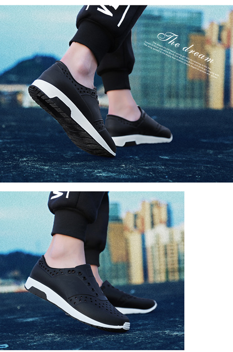 2018 giày lỗ mới bé trai sandal trắng xu hướng trẻ trung giày đi biển cá tính sandal adidas nam