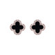 Four-leaf clover earrings for women, pure silver needles, high-end ear clips, elegant and atmospheric earrings, popular light luxury earrings 2024 new style