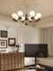 Vintage Living Room Chandelier, American Retro All-Copper Magic Bean Lamp, Creative Wabi-Sabi Style Dining Room Bedroom French-Style South Asian Chandelier