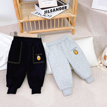 Baby pants winter 1-3 years old 2 boys plus velvet pants childrens casual trousers women baby warm pants