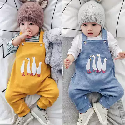 Baby baby bag pants Spring and Autumn New 06-12 months male foreign pie trousers Spring 1 year old baby open stall baby bag pants tide