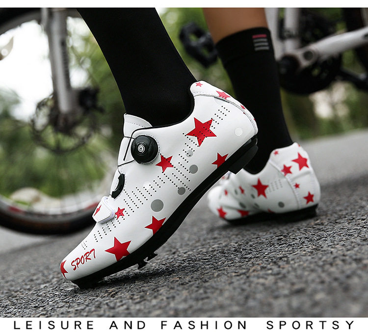 No Lock Riding Shoes Men's Spring Summer Mountain Road Bike Non-Lock Hard Bottom Moped Professional Self-Lock Cyclist Shoes Woman