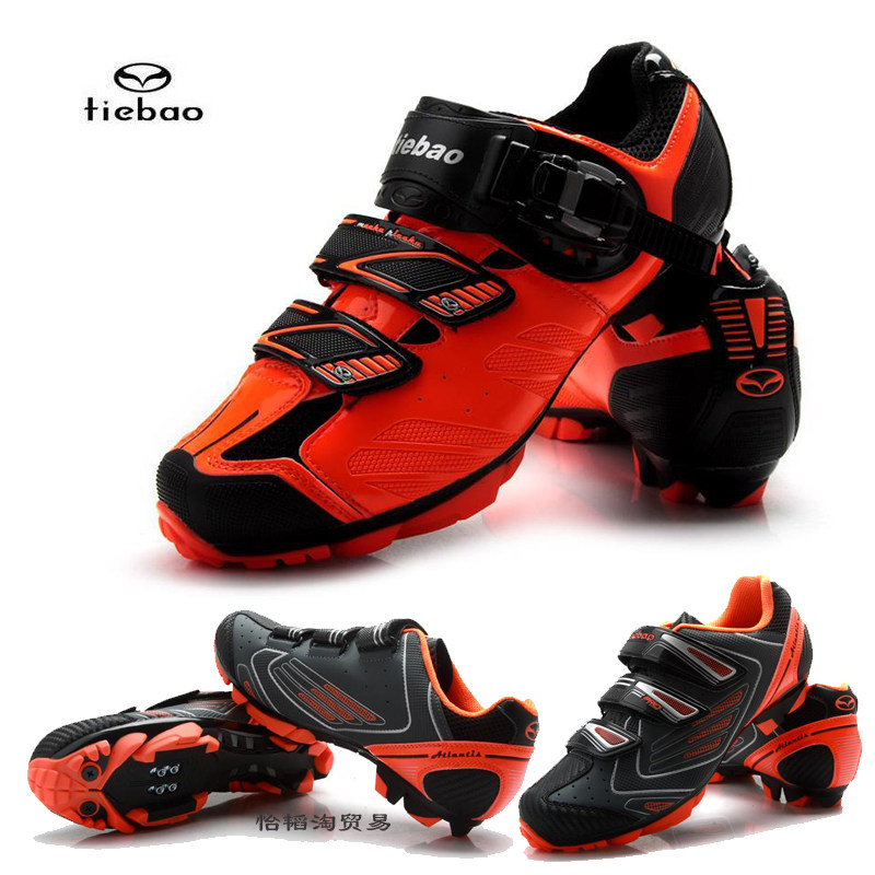 New iron leopard mountain biking shoes men's shoes mountaineering card shoes bicycle shoes exercise bike shoes breathable ultra-light