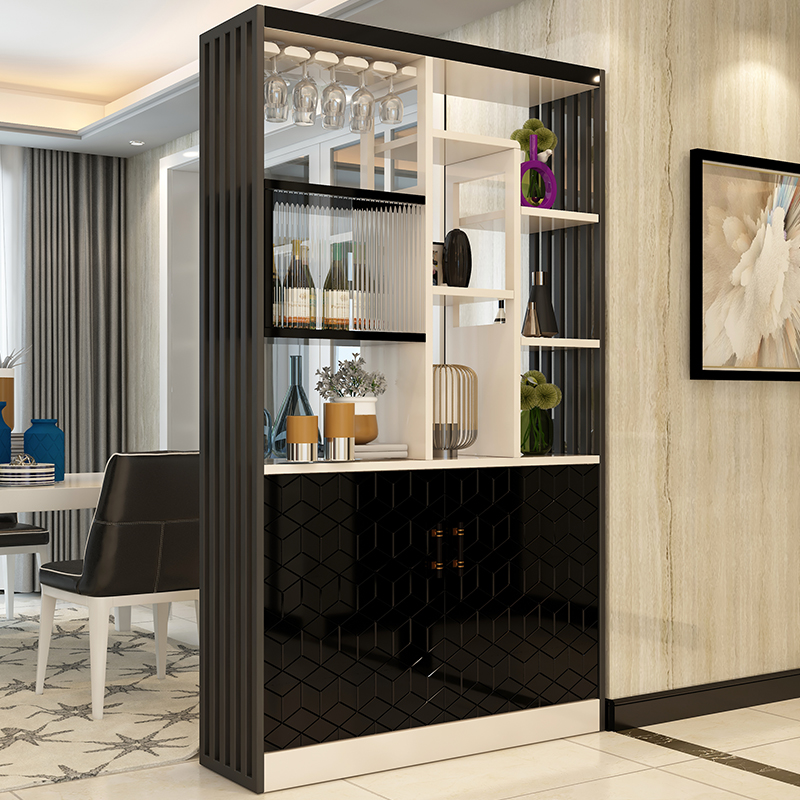 Light Extravagant Closing Partition Cabinet Living-room Shoes Cabinet Integrated Rear Modern Entrance Door Wine Cabinet Entrance To House Decoration Room Screen Wine Cabinet
