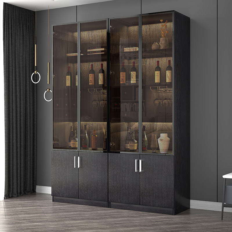 Dining Room Glass Wine Cabinet Modern Minima Home Ground Small Wine Cabinet Leaning Against Wall Light Lavish Red Wine Shelf