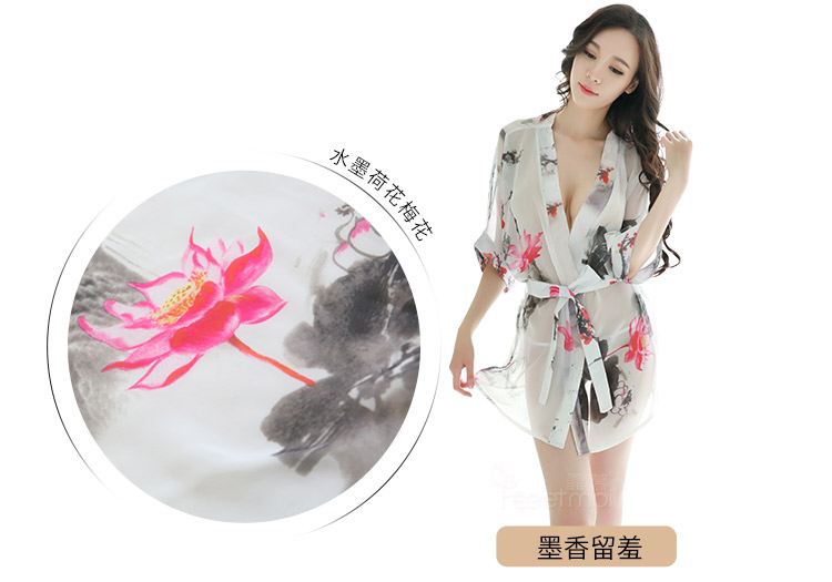 Đồ ngủ nữ gợi cảm váy ngủ mùa hè voan băng lụa in hoa phối cảnh áo ren phù hợp đồ mặc ở nhà