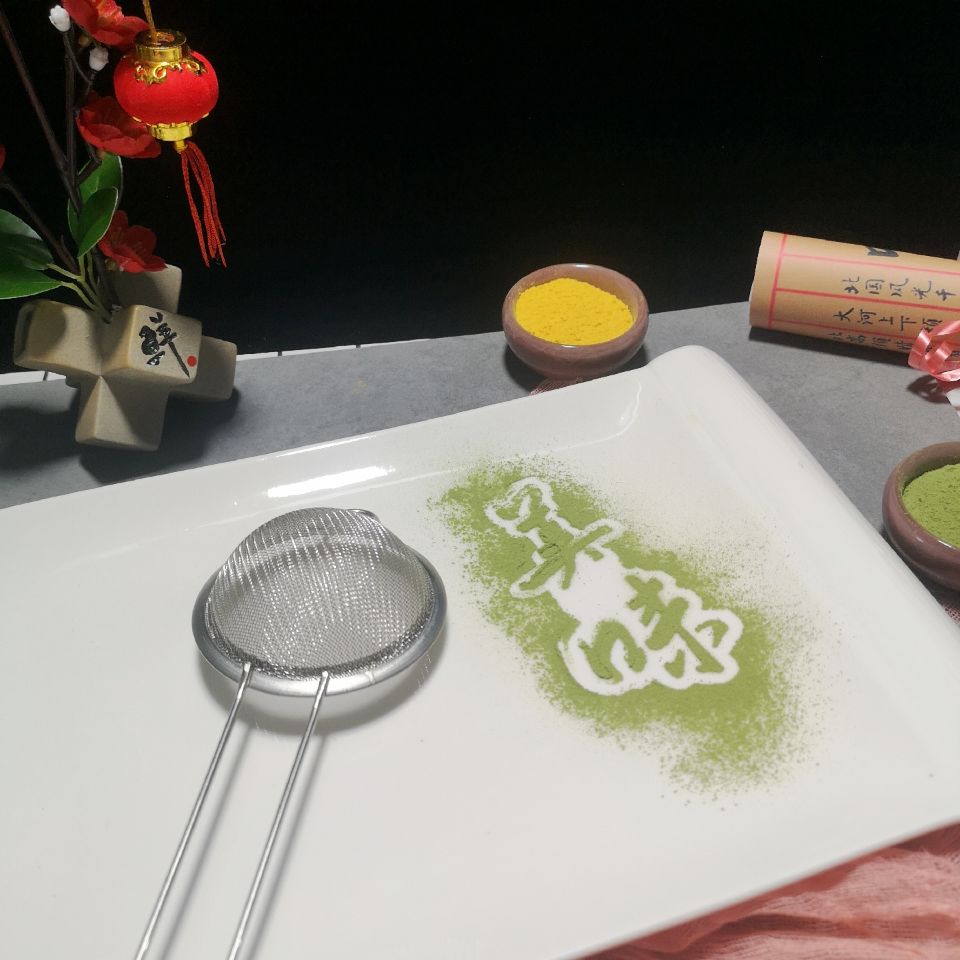 Hotel cold dishes embellished with creative mood plating decorative fruit and vegetable powder Chinese plate decoration mold natural vegetable powder embellishment