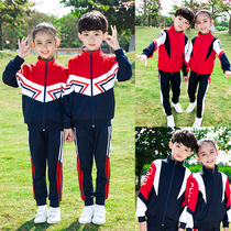  Primary school students spring and autumn school uniforms Kindergarten garden clothes Games opening ceremony class clothes winter clothes pure cotton three-piece junior high school