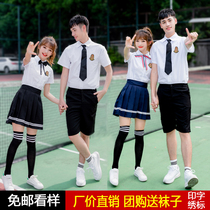  Graduation season class clothing Summer junior high school college style school uniform Sixth grade photo suit Primary school student British style performance suit