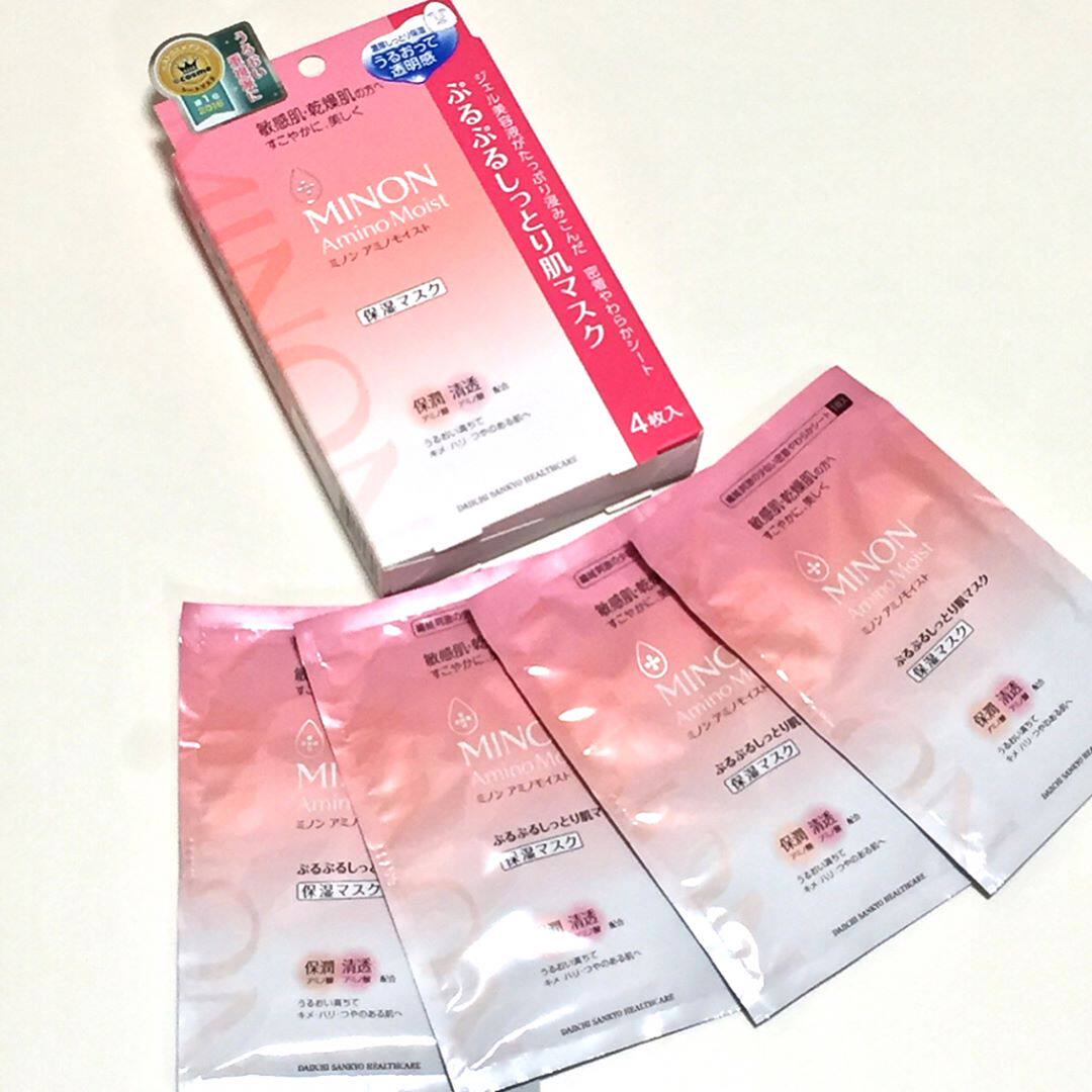 Japanese MINON sensitive muscle moisturizing mask 4 tablets