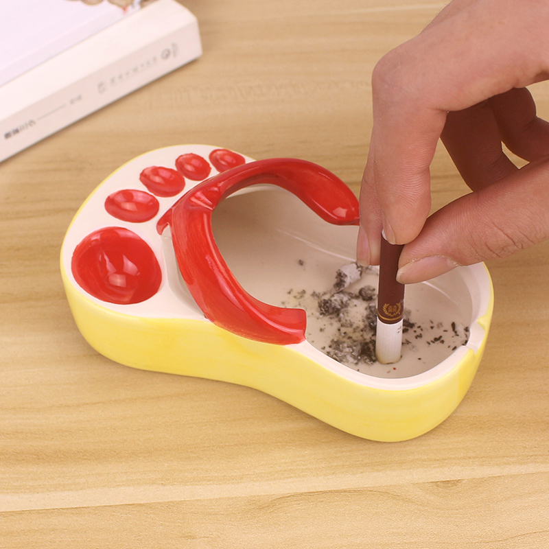 Creative personality trend ashtray bar flip-flops home cute girl ashtray spoof fun ornaments