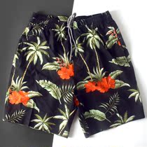 Lined mens quartet quick-drying loose running sports swimming trunks seaside resort beach pants water park