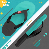 Thailand original imported rubber soft bottom non-slip wear-resistant color color color mens sandals padded beach slippers personality Flip-flops