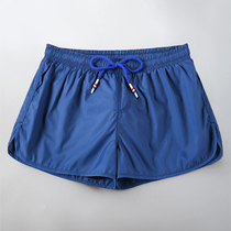 Solid color quick-drying beach pants mens Tide brand fitness sports three-point shorts lined seaside resort hot spring swimming pants