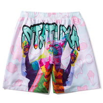 Cartoon Sao Qi Beach Pants Mens Tide Brand Shorts Thailand Big Pants Double Lined Swimming Pants Quick Dry