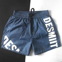 desmiit with lined seaside resort three pants quick-dry surf running sports shorts hot spring swimming fitness