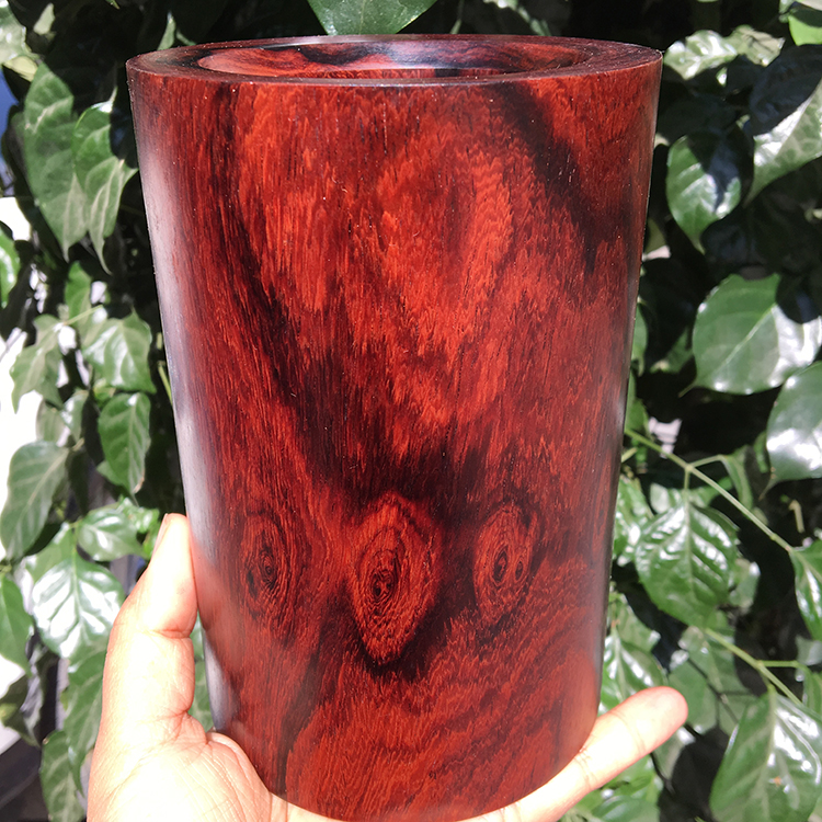 Red Acid Branches Wooden Pen Holder Red Wood Office Table Students With Old Stock Collection Solid Wood Solid Beats Tea Dau Silo Retro Wood