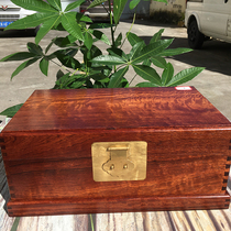 Large mahogany box solid wood large fruit red sandalwood wedding dowry box Burmese rosewood jewelry box cultural toy storage box