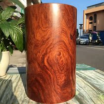 Red sour branch large pen holder Myanmar mahogany boutique super old red material oily good Collection big hair brush bucket ornaments