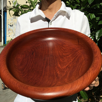Mahogany cornucopia gan guo pan 35cm giant dwarf fruit bowl Burma rosewood Chinese wood big red sandalwood