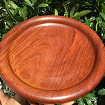 Mahogany oversized fruit plate Rosewood big fruit red sandalwood giant plate thick old material ornaments oversized 40cm