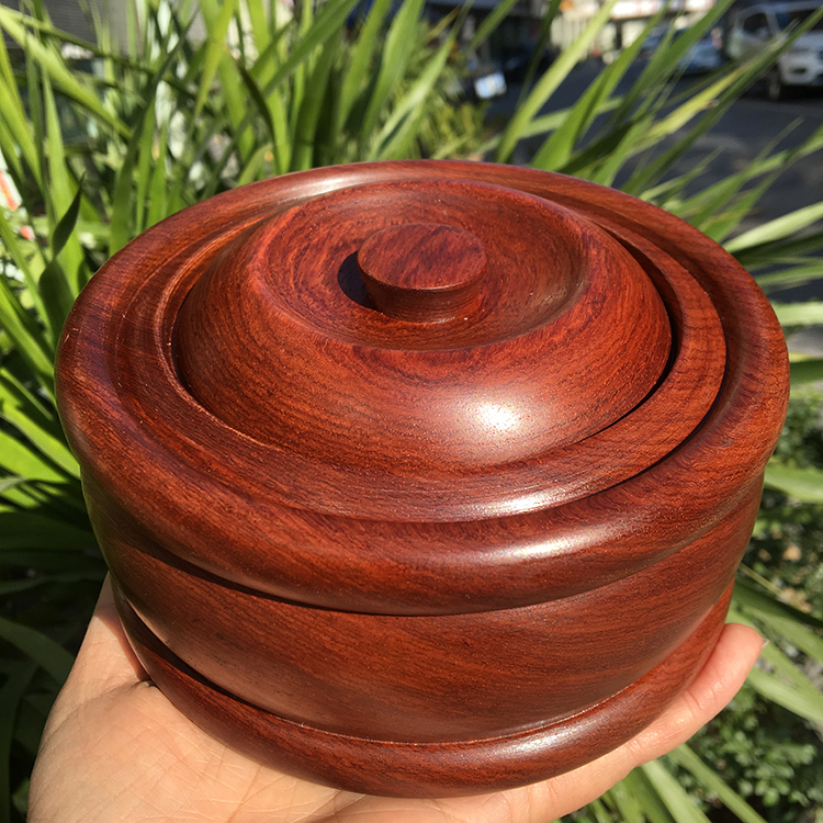Red Wood General Tank Candy Jar Containing Box Myanmar Flowers Pear Wood Big Fruit Purple Sandalwood Jars Decorated with Eight Bag Cigarette Ash