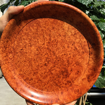 Tree tumor plate full of tumor scar ornaments plate plate gall Wood Boutique Fine Flower Full Flower Burmese Rosewood 26CM collection grade Chinese style