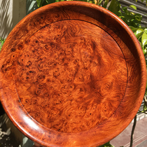Tree tumor plate full of tumor scar ornaments plate gall Wood grape flower Flower Burmese Rosewood 25CM ornaments plate collection