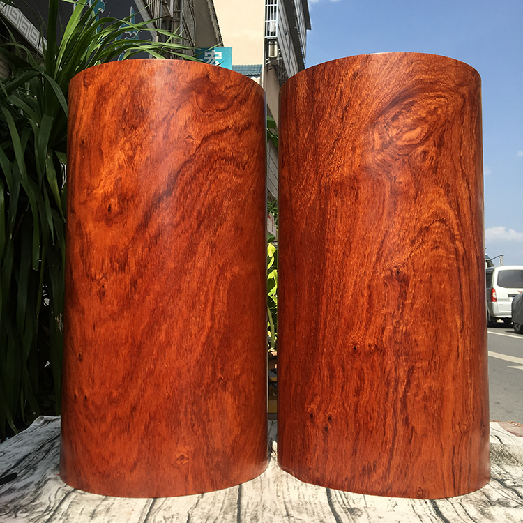 Red Wood Feng Shui Poly-Bag Pen Holder Flowers Pear Wood Painting Cylinder Giant No Big Fruits Purple Sandalwood High 61 diameter 33 Collection pair