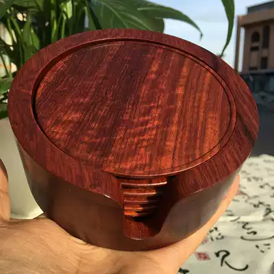 Mahogany tea cup mat Gongfu tea set Tea ceremony accessories Rosewood anti-scalding heat insulation mat A variety of 68 solid wood tea tray pot mat