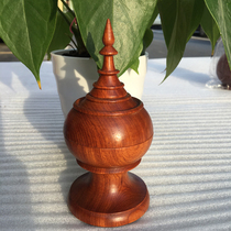 Redwood Chinese toothpick box Burmese Rosewood big fruit red sandalwood storage toothpick tube toothpick pot healthy solid wood gourd