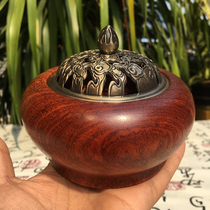 Aromatherapy stove Myanmar rosewood big fruit rosewood plate incense burner incense tea ceremony ornaments small antique mahogany solid wood