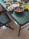 Field Folding Work Table, Outdoor Steel-Wood Military Green Blow-Molded Table and Chair, Portable Beach Training Individual Soldier Tablecloth Cover