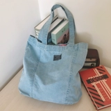 Сумка через плечо, ретро свежая джинсовая вместительная и большая сумка на одно плечо, шоппер, коллекция 2021, в корейском стиле