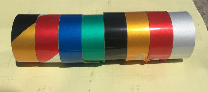 Reflective tape 5cm black and yellow road traffic reflective warning tape Reflective strip sticker Reflective film warning tape