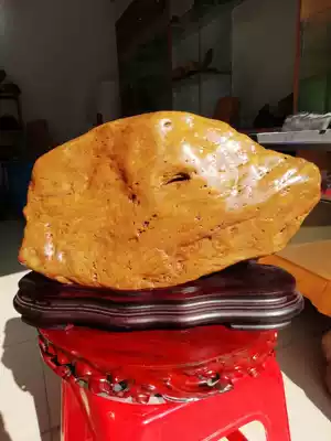 Yellow wax stone shape stone statue stone strange stone ornaments