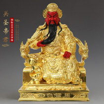 Taiwans gold plate copper customs statue for the statue of Guankong copper image of the public statue of the statue of the statue of the statue of the two-father Buddha