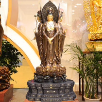 Taiwan 2 meters of antique copper four - sided audio Buddha statue for the South China Sea audio and video viewing Bodhisattva